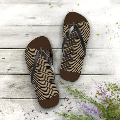 NST Clothing Signature Flip Flops in Dark Brown