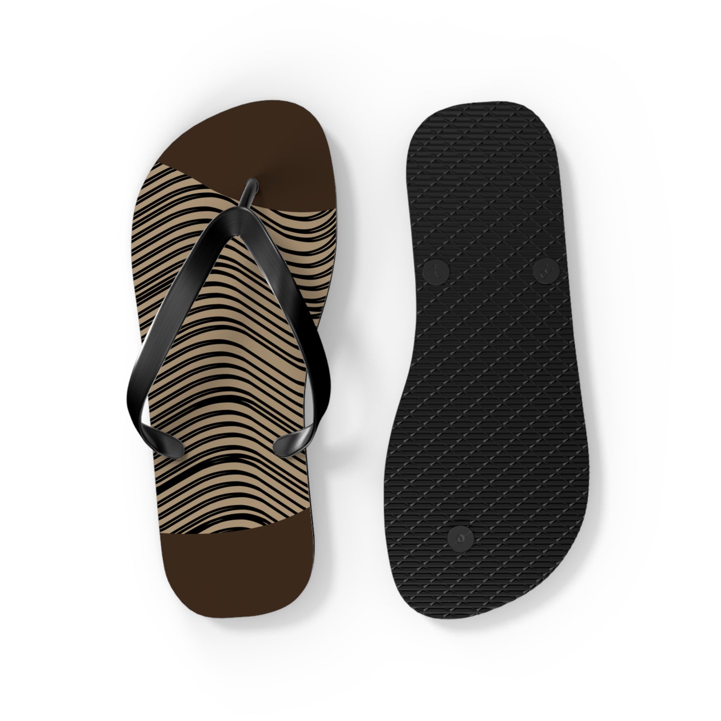 NST Clothing Signature Flip Flops in Dark Brown