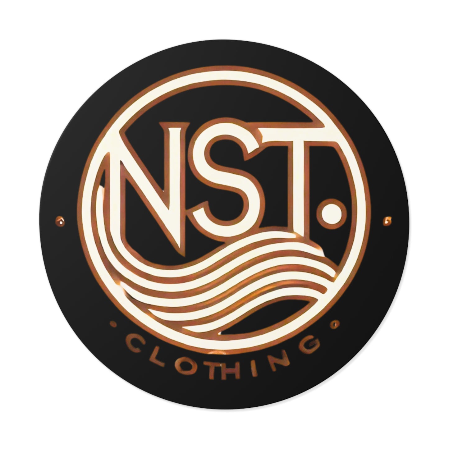 NST Clothing Signature Logo Round Vinyl Sticker