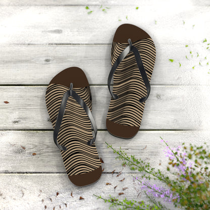 NST Clothing Signature Flip Flops in Dark Brown