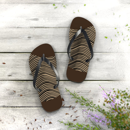 NST Clothing Signature Flip Flops in Dark Brown